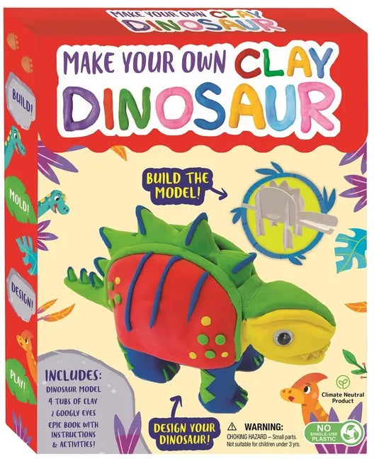 Make Your Own Clay Dinosaur: Craft Box Set for Kids - Paperback
