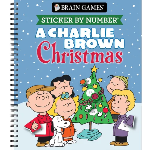 Brain Games - Sticker by Number: A Charlie Brown Christmas - Spiral