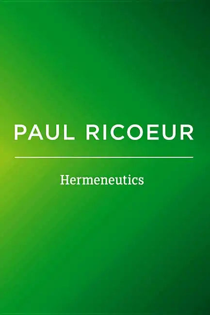 Hermeneutics: Writings and Lectures - Paperback
