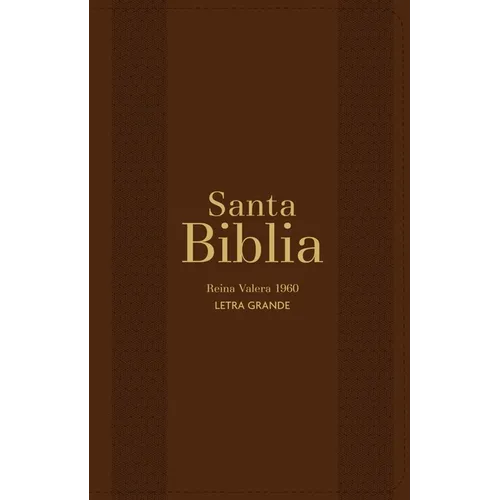 Biblia Rvr 1960 Letra Grande Tamaño Manual Marrón Con Cierre E Índice (Bible Rvr 1960 Large Print Handsize Leatherlike Brown Indexed with Zipper (Span - Leather