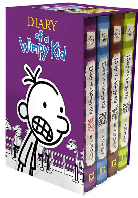 Diary of a Wimpy Kid Box of Books 5-8 Hardcover Gift Set: Ugly Truth, Cabin Fever, the Third Wheel, Hard Luck - Boxed Set