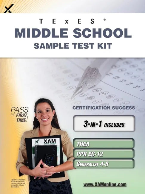 TExES Middle School Sample Test Kit: Thea, Ppr Ec-12, Generalist 4-8 Teacher Certification Study Guide - Paperback