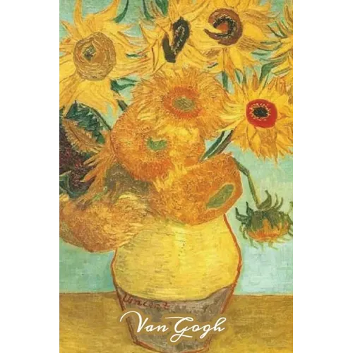 Vase with Twelve Sunflowers Van Gogh Note Book: Hardcover Journal Notebook Diary with Dot Grid, Lined, Blank Vintage Paper for Writing Drawing Journal