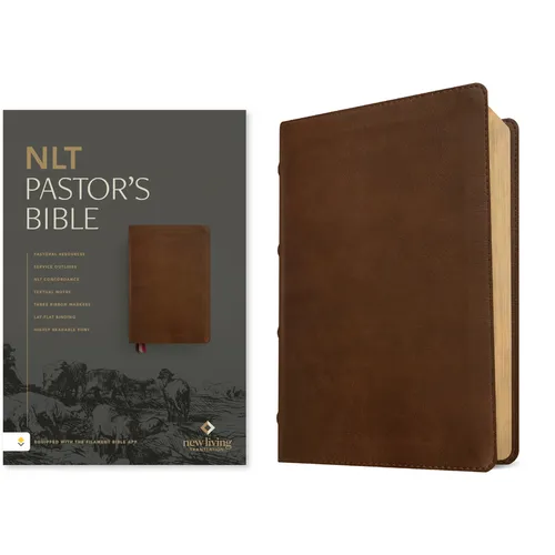 NLT Pastor's Bible, Filament Enabled (Leatherlike, Brown, Red Letter) - Imitation Leather
