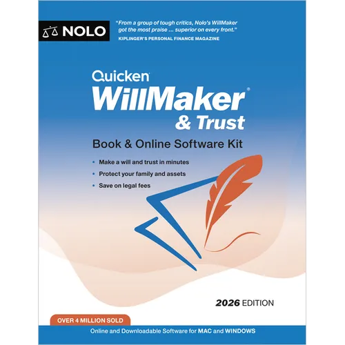 Quicken Willmaker & Trust 2026: Book & Online Software Kit - Paperback