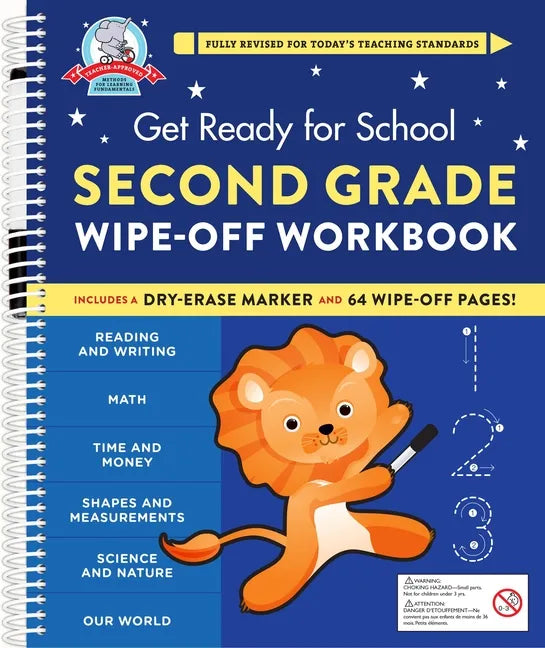 Get Ready for School: Second Grade Wipe-Off Workbook - Spiral