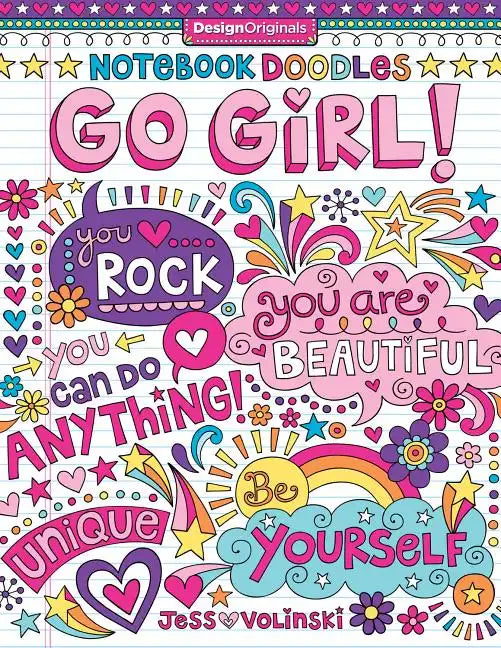 Notebook Doodles Go Girl!: Coloring & Activity Book - Paperback