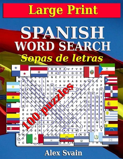 Spanish Word Search: Large Print Book for Adult Sopas de Letras en Español - Paperback