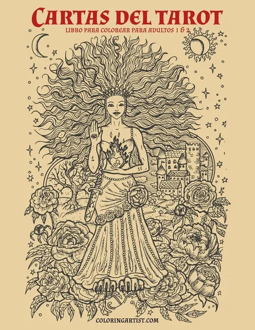 Cartas del tarot libro para colorear para adultos 1 & 2 - Paperback