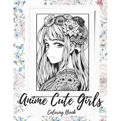 Anime Girls Coloring Book For Adults: a Fantasy Anime Girls Coloring Book with Cute and Adorable Girls - Paperback