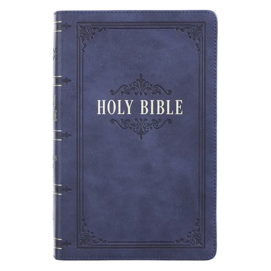 KJV Bible Giant Print Dark Blue - Leather