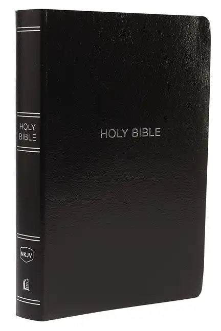 NKJV, Reference Bible, Center-Column Giant Print, Leather-Look, Black, Red Letter Edition, Comfort Print - Imitation Leather