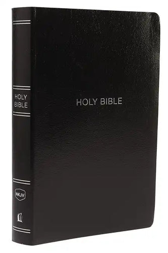 NKJV, Reference Bible, Center-Column Giant Print, Leather-Look, Black, Red Letter Edition, Comfort Print - Imitation Leather