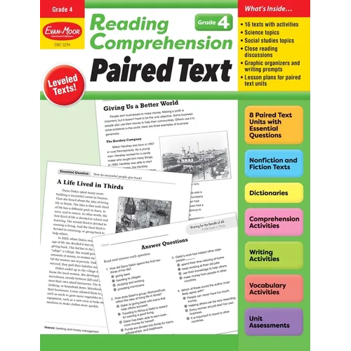 Reading Comprehension: Paired Text, Grade 4 Teacher Resource - Paperback
