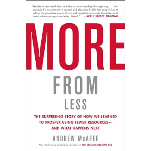 More from Less: The Surprising Story of How We Learned to Prosper Using Fewer Resources--And What Happens Next - Paperback