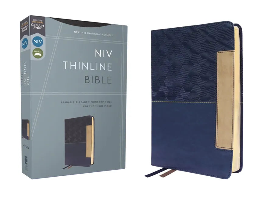 Niv, Thinline Bible, Leathersoft, Blue, Red Letter, Comfort Print - Imitation Leather