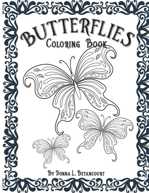 Butterflies Adult Coloring Book - Paperback