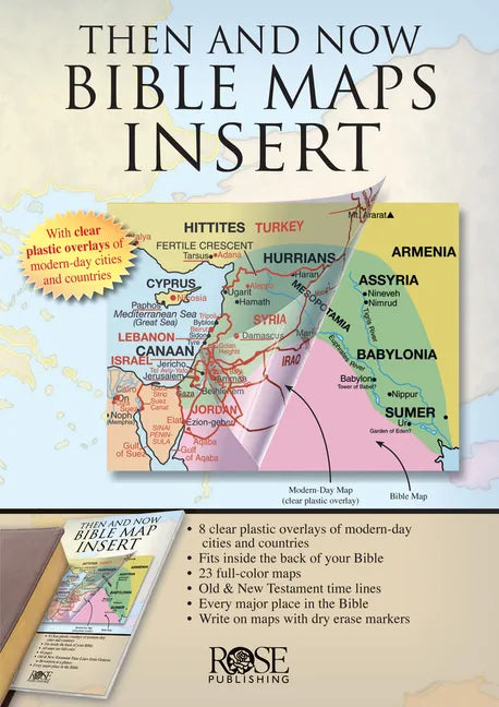 Then and Now Bible Maps Insert - Paperback