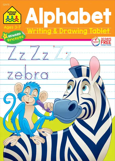 School Zone Alphabet Writing & Drawing Tablet Workbook - Paperback
