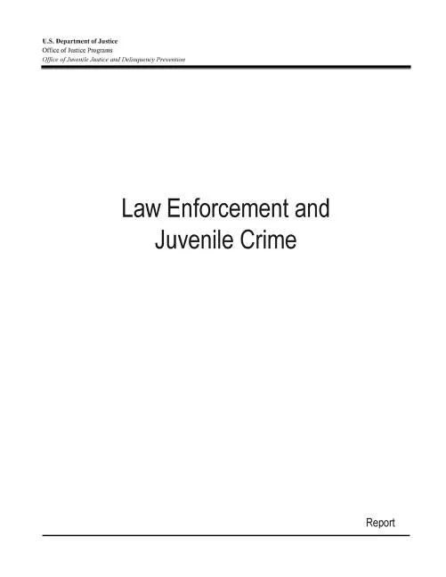 Law Enforcement and Juvenile Crime - Paperback
