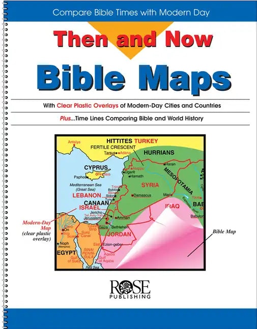 Then and Now Bible Maps: Compare Bible Times with Modern Day - Hardcover