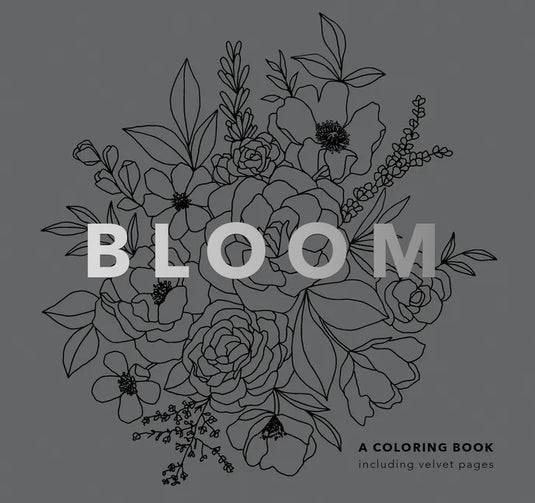 Bloom (Mini): Pocket-Sized Stocking Stuffer 5-Minute Floral Coloring Book for Kids, Teens and Adults - Paperback