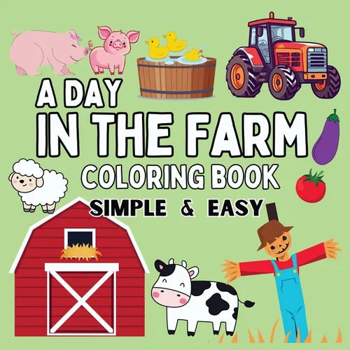 On the Farm Coloring Book: Bold and Easy Designs - Paperback