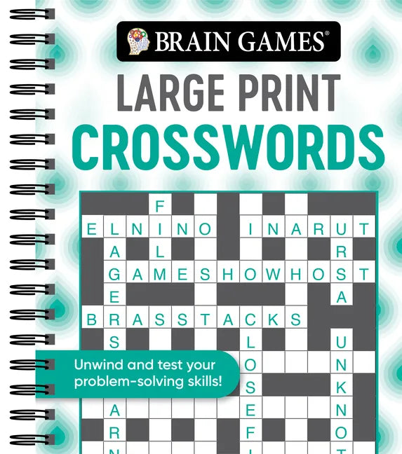 Brain Games - Large Print Crosswords (Swirls) - Spiral