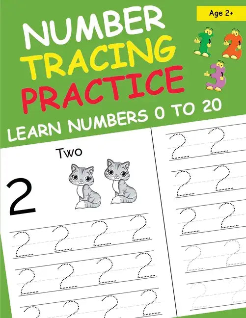Number Tracing Practice Learn Numbers 0 to 20 - Paperback