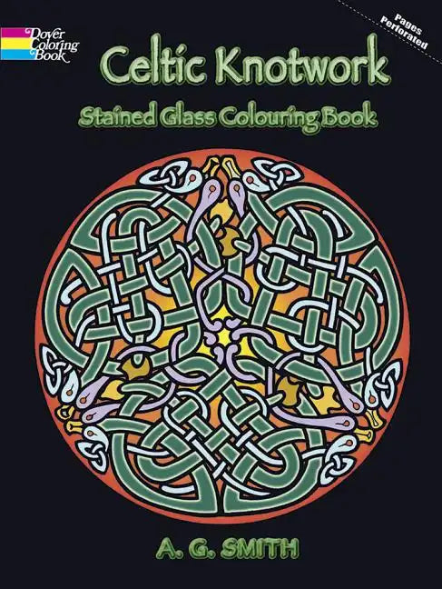 Celtic Knotwork Stained Glass Colouring Book - Paperback