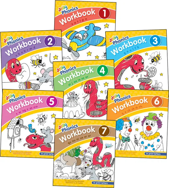 Jolly Phonics Workbooks 1-7: In Print Letters (American English Edition) - Paperback