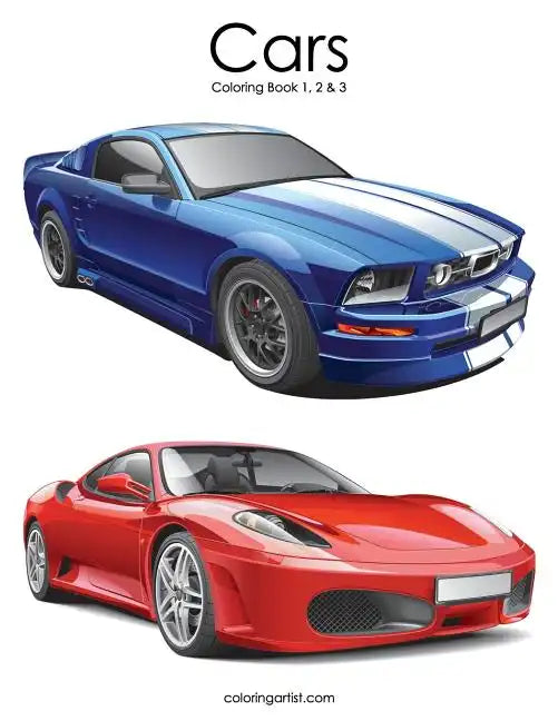 Cars Coloring Book 1, 2 & 3 - Paperback