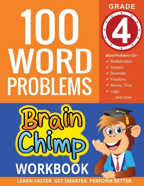 100 Word Problems: Grade 4 Math Workbook - Paperback