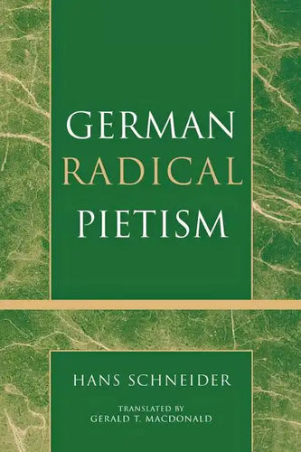 German Radical Pietism - Paperback