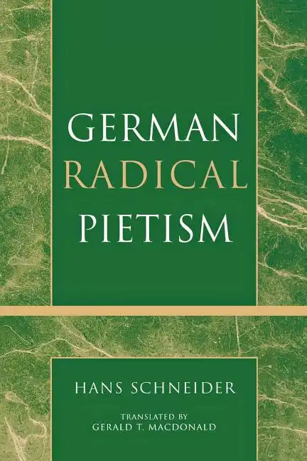 German Radical Pietism - Paperback
