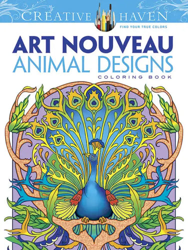 Creative Haven Art Nouveau Animal Designs Coloring Book - Paperback