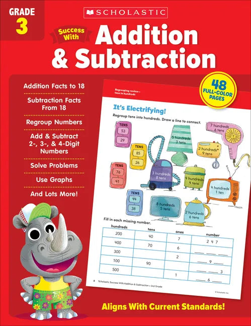 Scholastic Success with Addition & Subtraction Grade 3 Workbook - Paperback