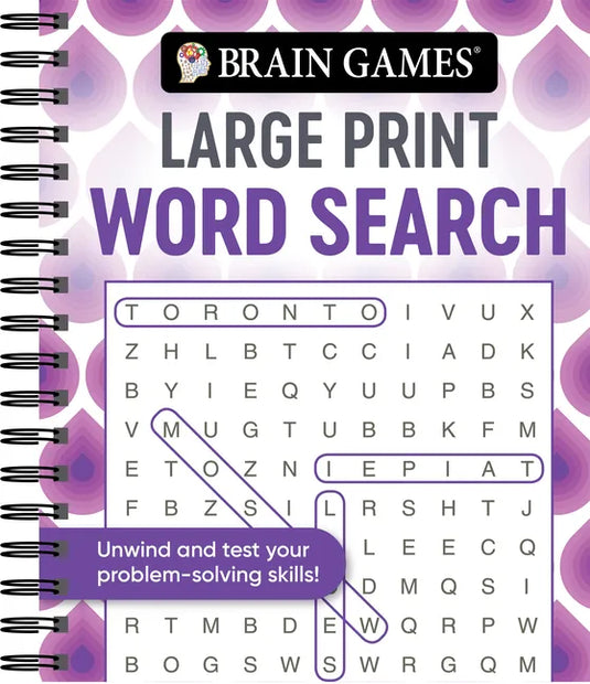 Brain Games - Large Print Word Search (Swirls) - Spiral