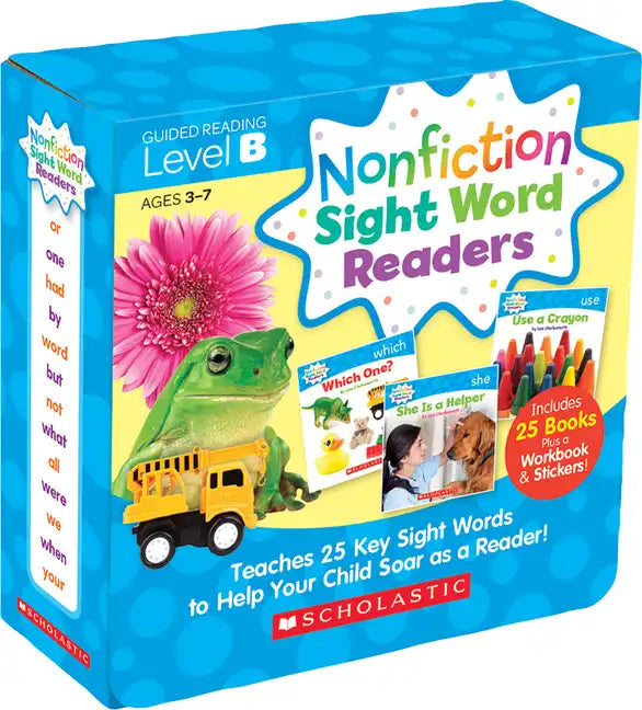 Nonfiction Sight Word Readers: Guided Reading Level B (Parent Pack): Teaches 25 Key Sight Words to Help Your Child Soar as a Reader! - Boxed Set