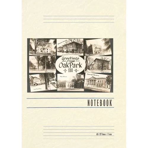 Vintage Lined Notebook Greetings from Oak Park, Illinois - Paperback