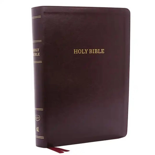 KJV, Deluxe Reference Bible, Super Giant Print, Imitation Leather, Burgundy, Red Letter Edition - Imitation Leather