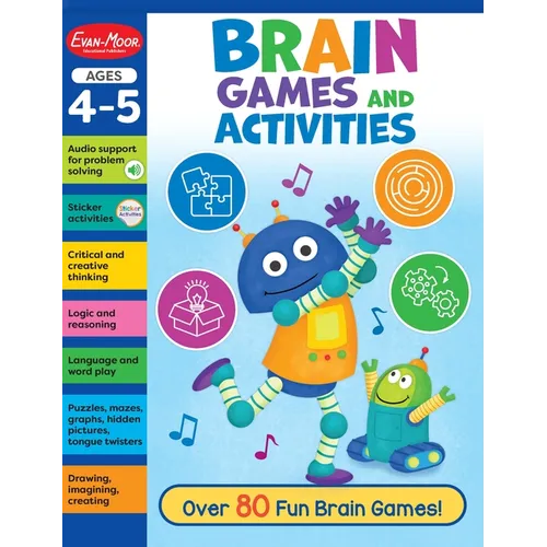 Brain Games and Activities, Age 4 - 5 Workbook - Paperback