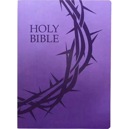 Kjver Holy Bible, Crown of Thorns Design, Large Print, Royal Purple Ultrasoft: (King James Version Easy Read, Red Letter) - Imitation Leather