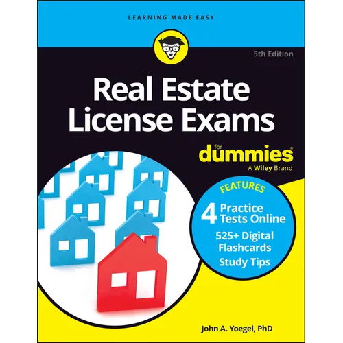 Real Estate License Exams for Dummies: Book + 4 Practice Exams + 525 Flashcards Online - Paperback