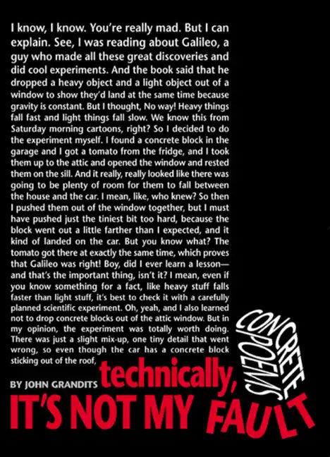 Technically, It's Not My Fault: Concrete Poems - Paperback