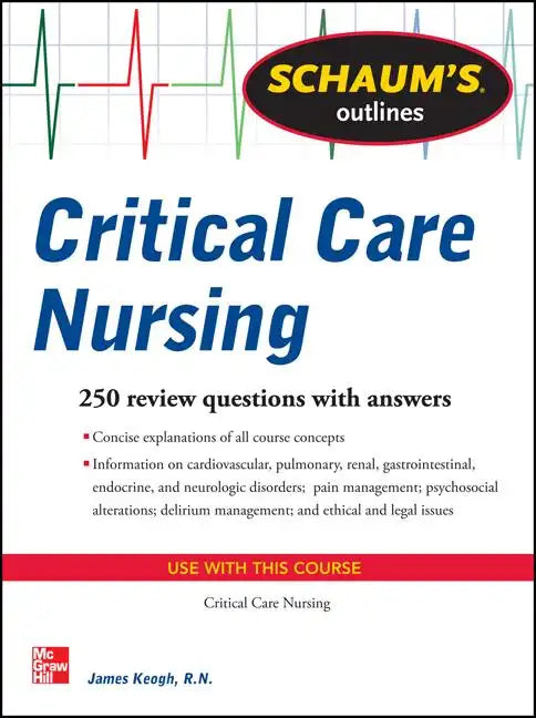 Schaum's Outline of Critical Care Nursing: 250 Review Questions - Paperback