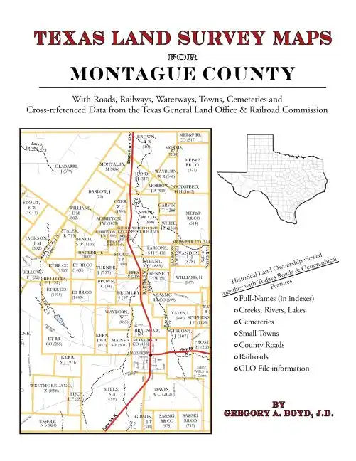Texas Land Survey Maps for Montague County - Paperback