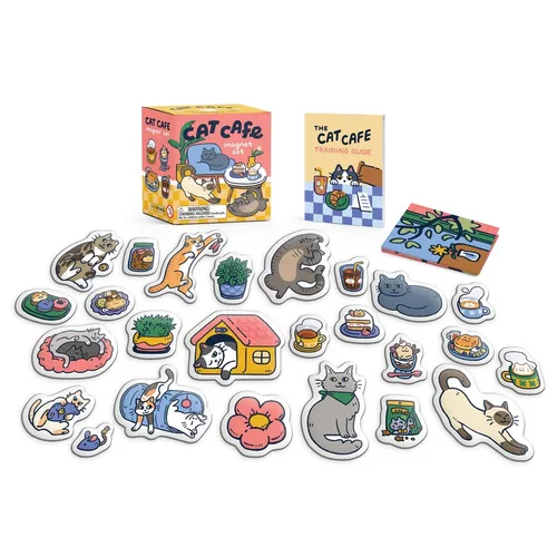 Cat Cafe Magnet Set - Paperback