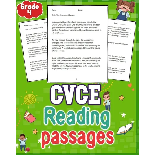 Cvce reading passages grade 4: Explore engaging 4th-grade CVCE reading passages in this extensive collection. Dive into 124 pages of educational fun a - Paperback