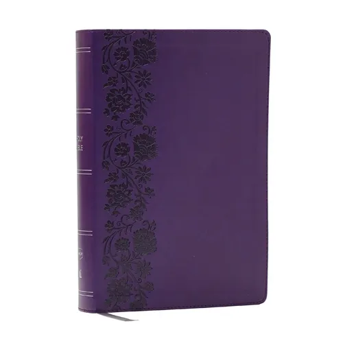 NKJV Giant Print End-Of-Verse Reference Bible, Purple Leathersoft, Red Letter, Comfort Print: Holy Bible